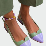 Terava nina ja kahevärviliste detailidega baleriinid