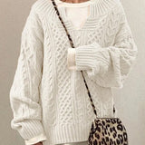 Elegantne kaablkoeline V-kaelusega kampsun igapäevaseks stiiliks