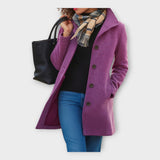 Noora - Elegantne villane mantel nööpidega