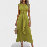 Emilia - Elegantne varrukateta maksikleit ümmarguse kaelusega