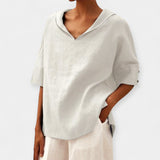 Avara lõikega linane pluss