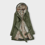 Mikash-Lillelise voodriga villane mantel