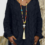 Pehme Kootud Kapuutsiga Kampsun – Mugav ja Nauditav Igapäevastiil