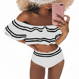 Õlgadeta Volangidega Bikiinikomplekt – Suvine Elegants