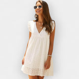 Suvine kleit peide lühikeste pükste ja taskutega