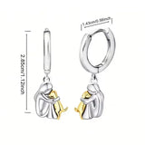 Elisa - Kõrvarõngad koera ikooniga (ümmargune sulgemine)