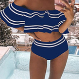 Õlgadeta Volangidega Bikiinikomplekt – Suvine Elegants