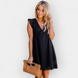 Suvine kleit peide lühikeste pükste ja taskutega